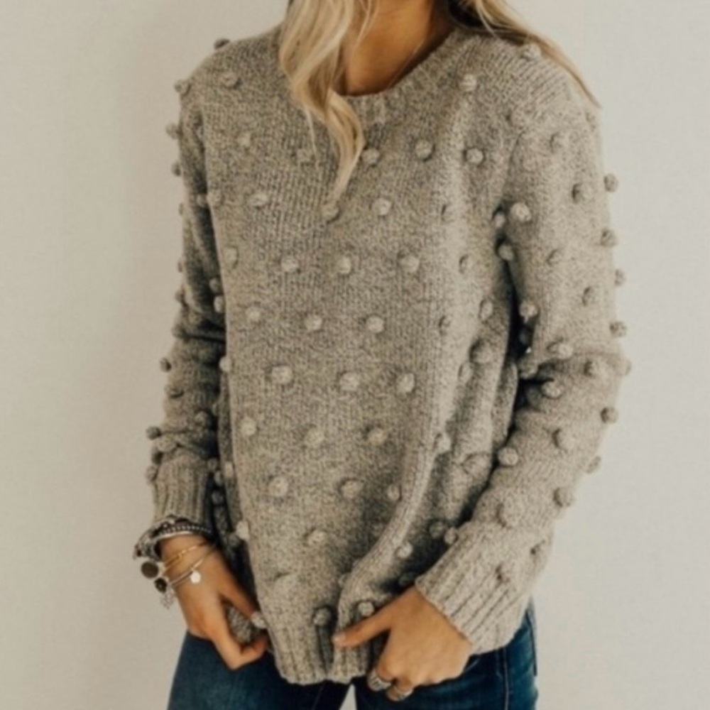 All:Row Chunky Knit Pom Pom Sweater - Picture 12 of 12